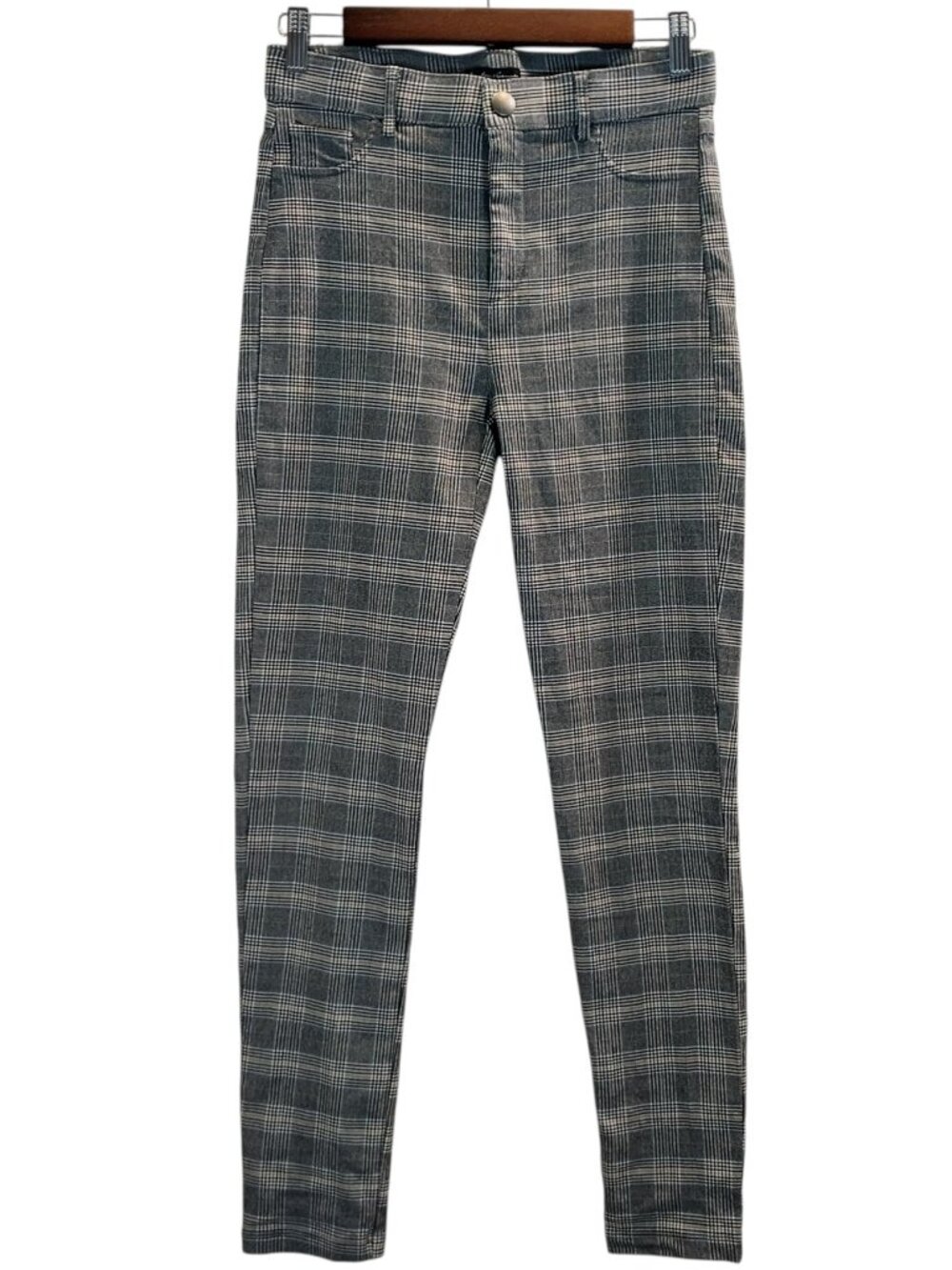 Hunter & Brown Plaid Dress Pants, Tapered Legs, Juniors Size M